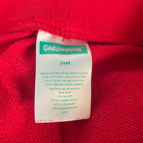 Garanimals 24M Red Lighting Bolt Baby Boy Sweatpants - Picture 3 of 5